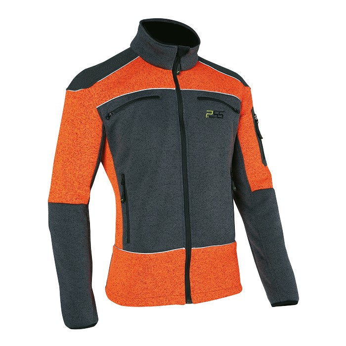 PSS Faserstrickjacke X-treme Arctic orange/grau