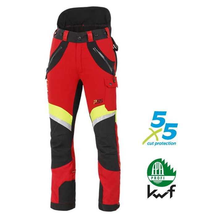 PSS Schnittschutzhose X-treme Air in der Farbe rot/gelb