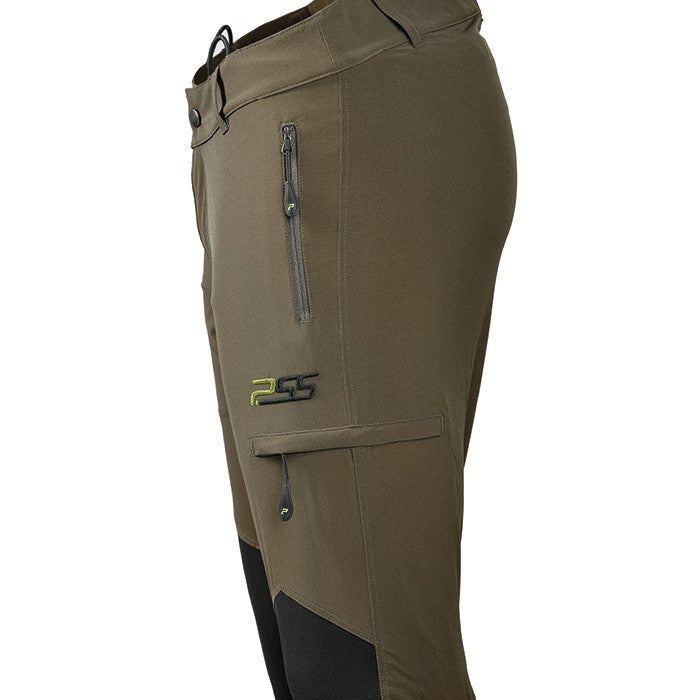 Seitenansicht PSS Outdoorhose X-treme Stretch grün/schwarz