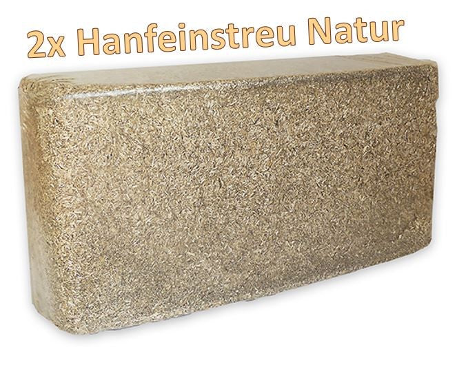 Hanfeinstreu Natur 2x 14 kg Ballen
