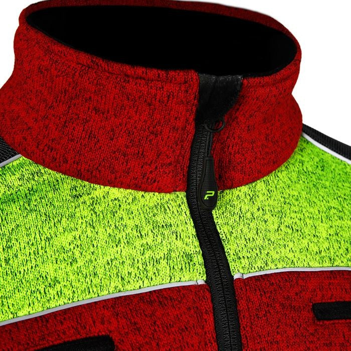 Kragen PSS Faserstrickjacke X-treme Arctic rot/gelb