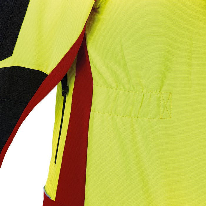 Seitenansicht PSS Funktionsjacke X-treme Vario rot/gelb
