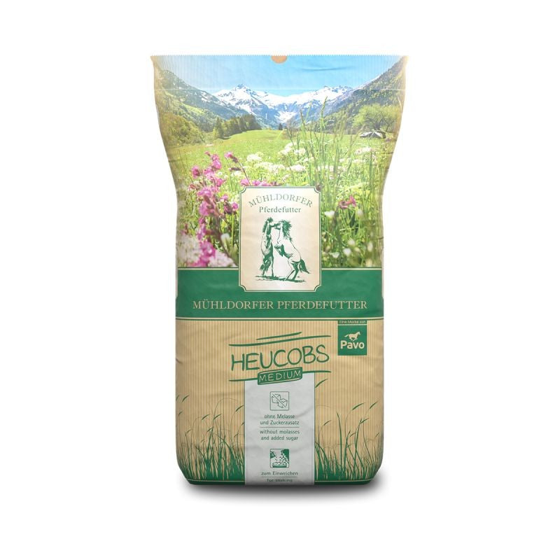 Mühldorfer Heucobs Medium 20kg- Qualitäts-Heuersatz für alle Pferde