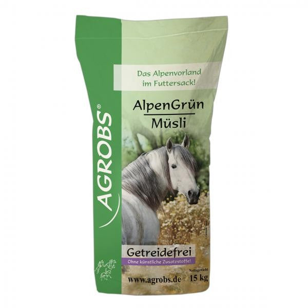 Agrobs AlpenGrün Müsli getreidefrei 15 kg im Sack
