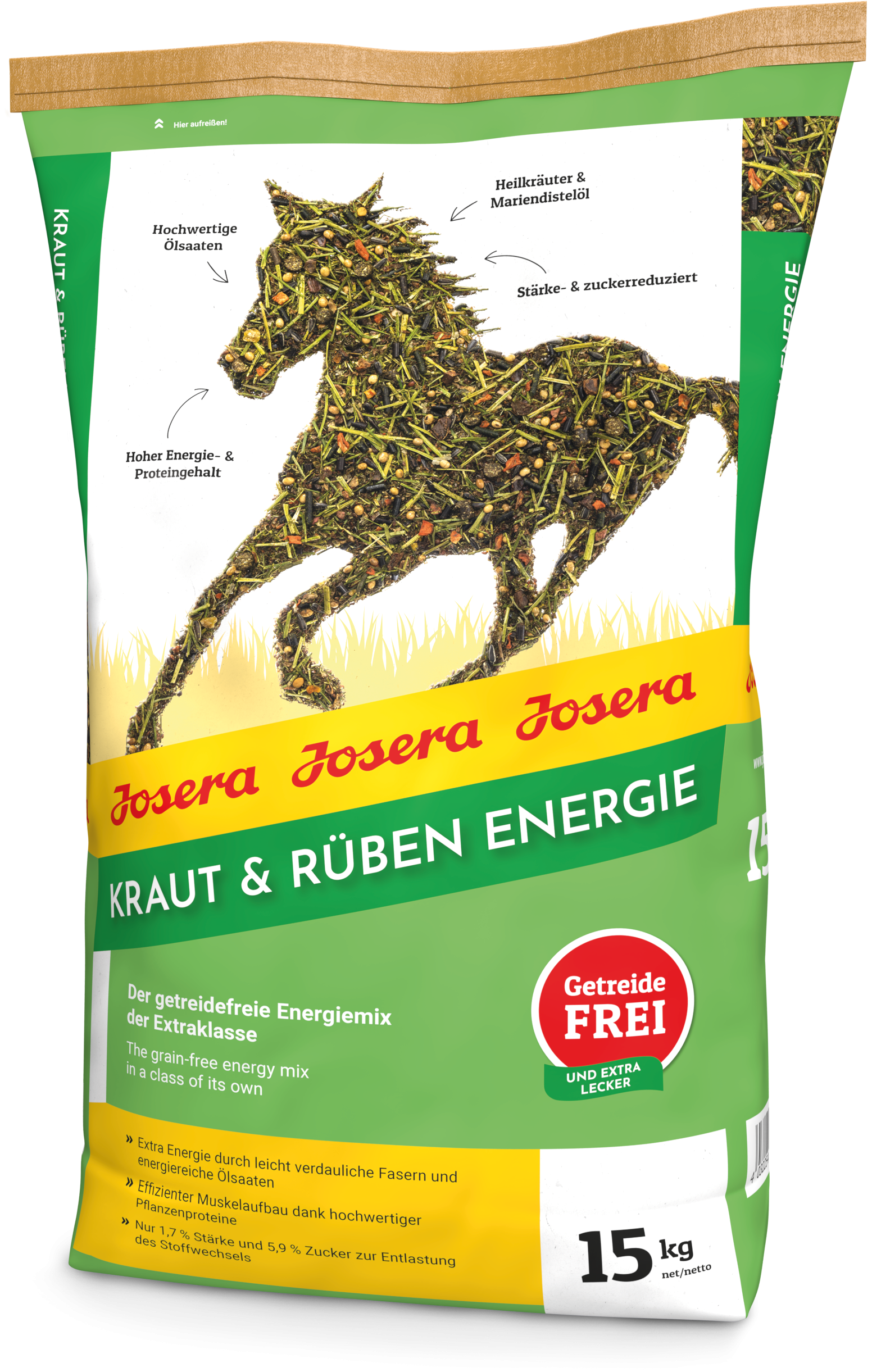 Josera Pferd Kraut & Rüben Energie 15kg im Sack