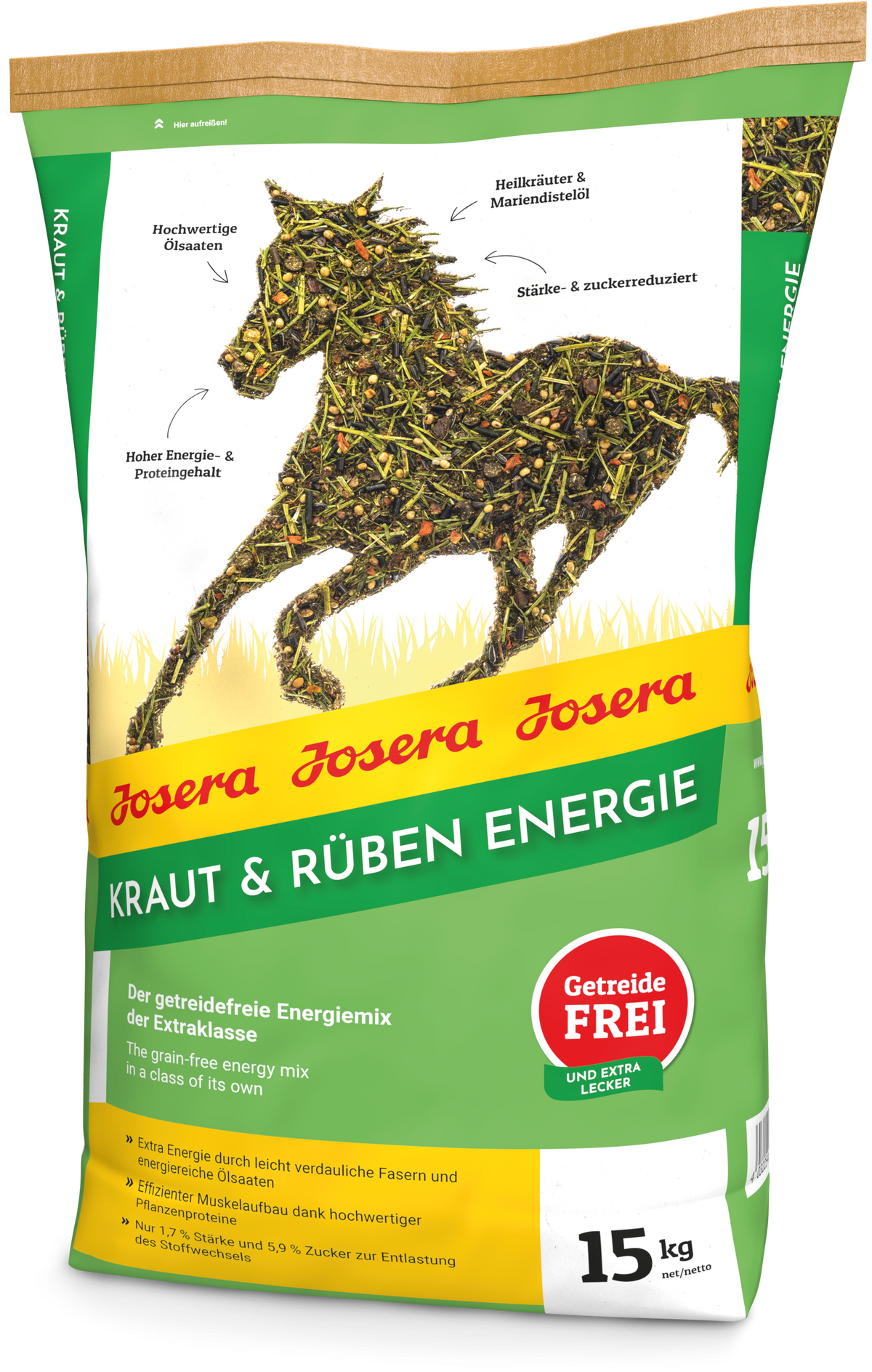 Josera Pferd Kraut & Rüben Energie 15kg im Sack
