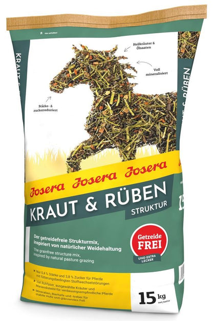 Josera Pferd Kraut & Rüben Struktur 15kg im Sack