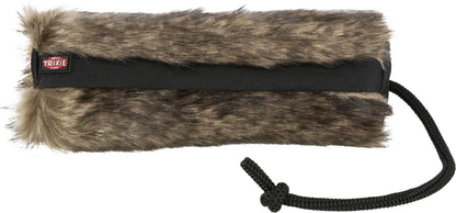 Fell-Futterdummy, Plüsch/Polyester, ø 6 × 20 cm, Kaninchenfell
