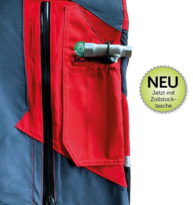Zollstocktasche PSS Schnittschutzhose X-treme Light grau/rot