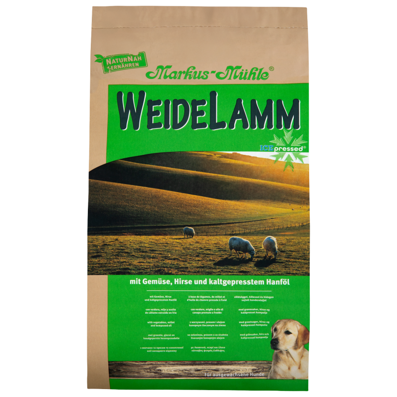 Markus Mühle WeideLamm 15kg - Hundetrockenfutter für ausgewachsene Hunde