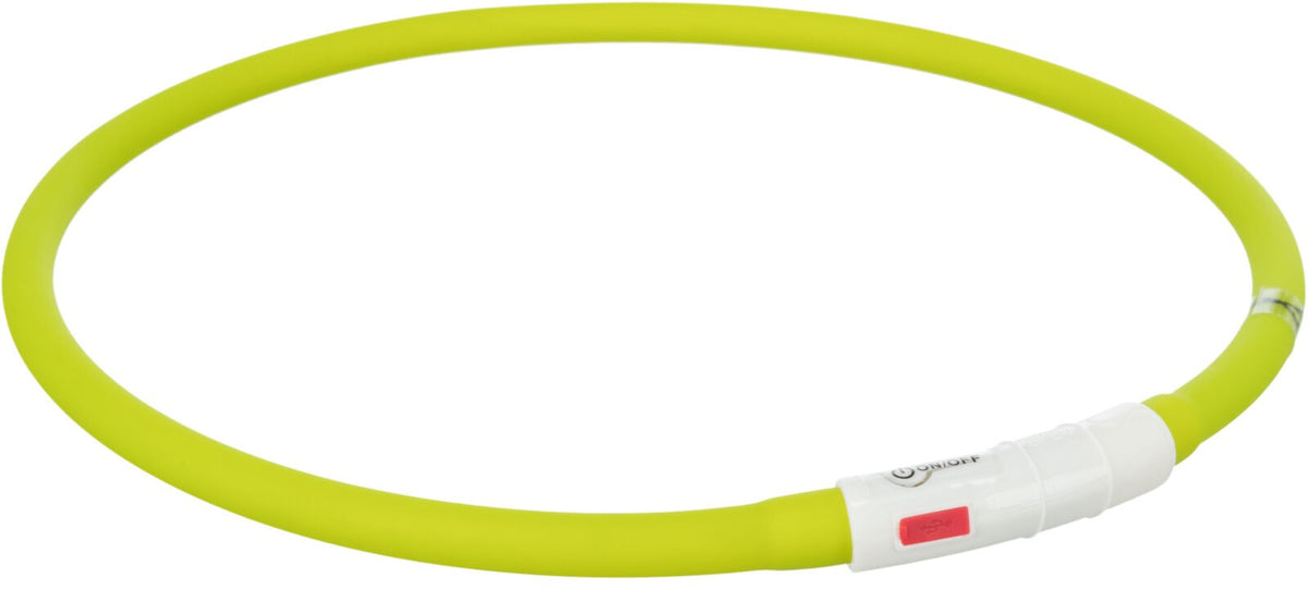 Flash Leuchtring USB, Silikon, Größe: XS–XL: 70 cm, Ø 10mm, grün