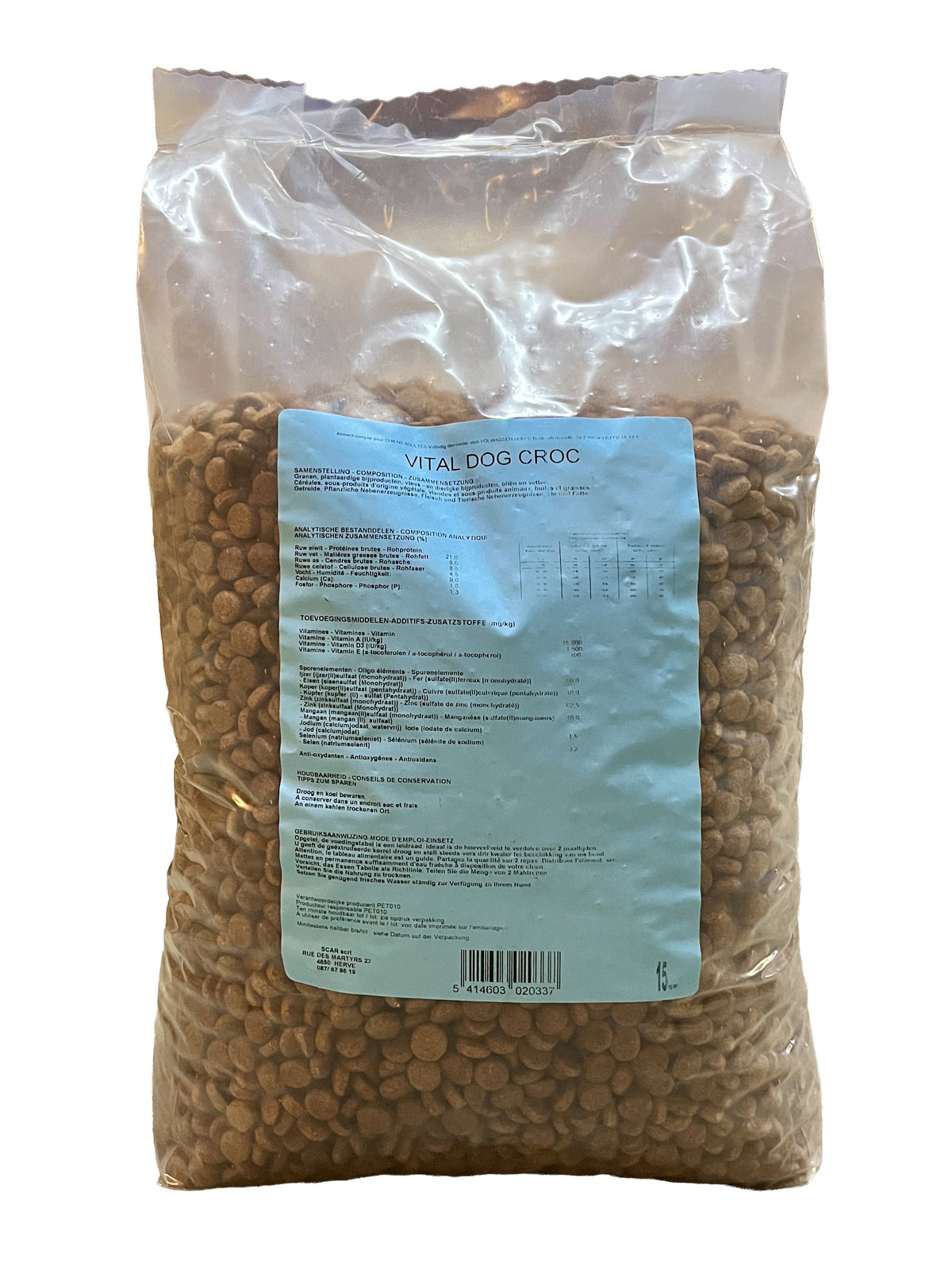 Scar Vital dog croc 15kg, Hundefutter im 15kg Sack