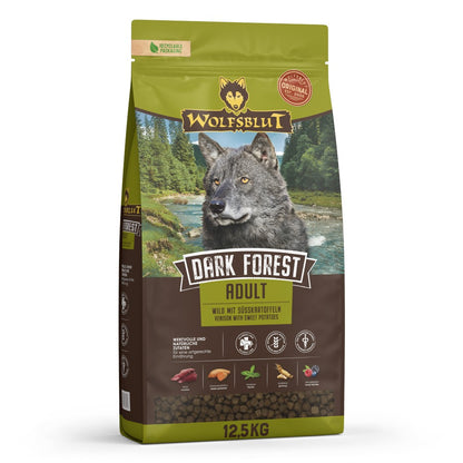 Wolfsblut Dark Forest Adult - Wild mit Süßkartoffel 12,5kg Sack