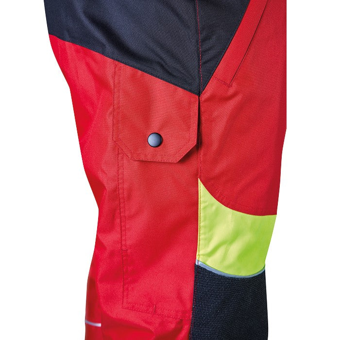 Seitentasche PSS Regenhose X-treme Rain rot/gelb