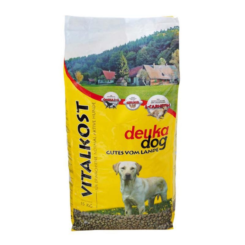 deuka dog Vitalkost 15kg - ausgewogenes Trockenfutter für normal aktive Hunde