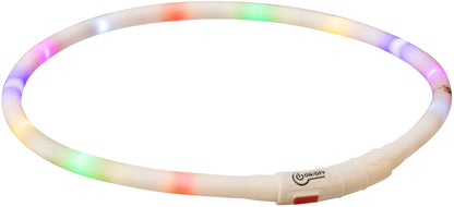 Flash Leuchtring USB, Silikon, Größe: XS–XL: 70 cm, Ø 10mm bunt leuchtend