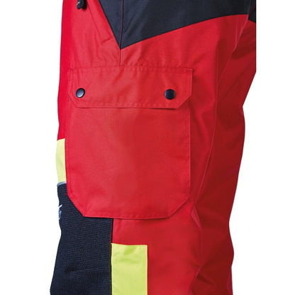 Seitentasche PSS Regenhose X-treme Rain rot/gelb