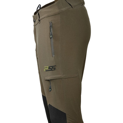 Seitenansicht PSS Outdoorhose X-treme Stretch grün/schwarz