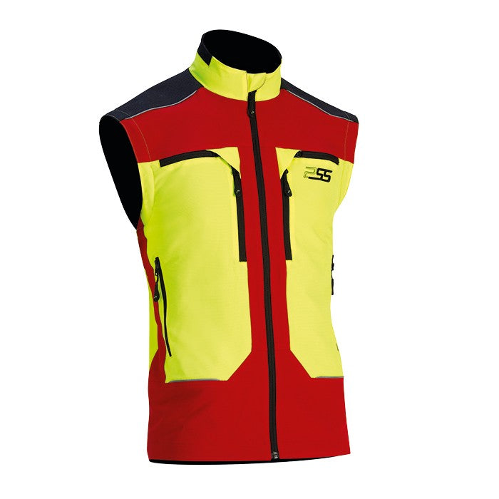 ohne Ärmel, als Weste PSS Funktionsjacke X-treme Vario rot/gelb