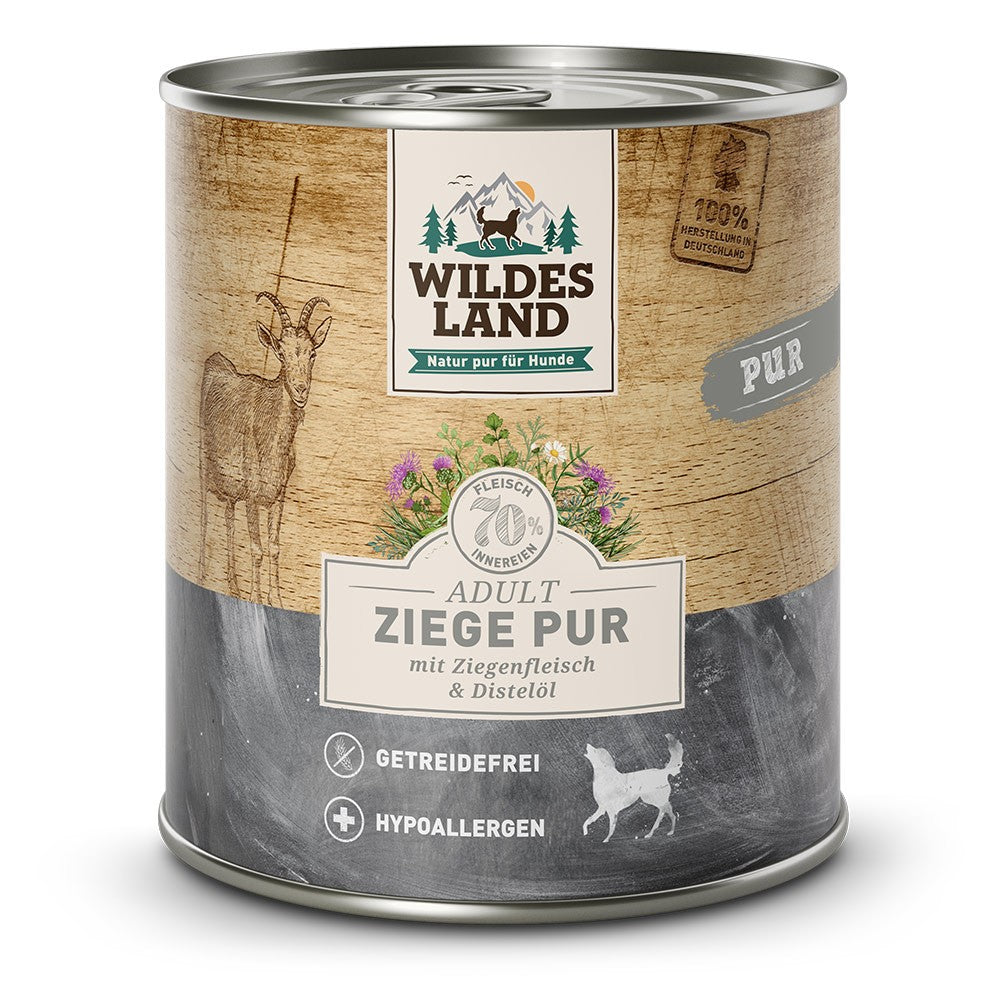 Wildes Land PUR Adult Ziege mit Distelöl 800g