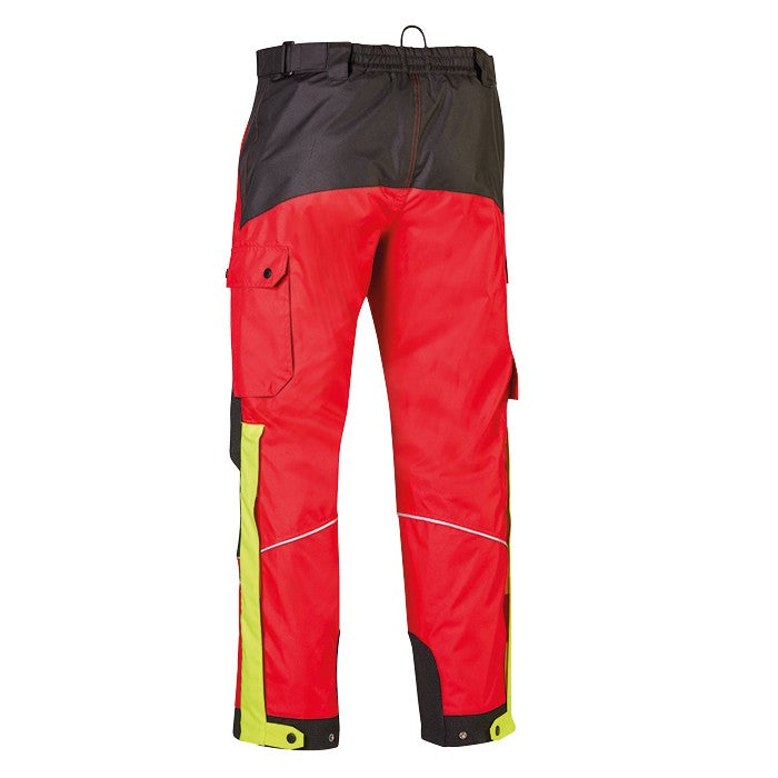 Rückseite PSS Regenhose X-treme Rain rot/gelb