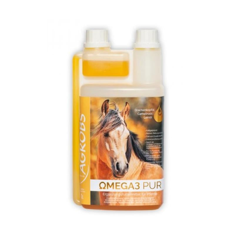 Agrobs Omega3 Pur 1 Liter - hochwertige Ölmischung für Pferde