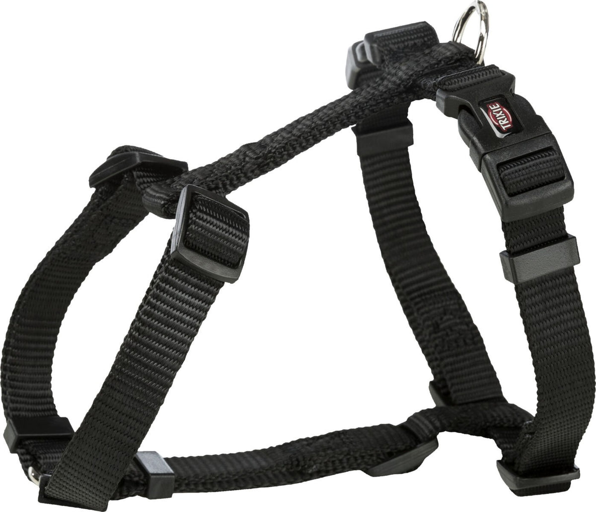 Trixie Premium H - Geschirr S-M, schwarz