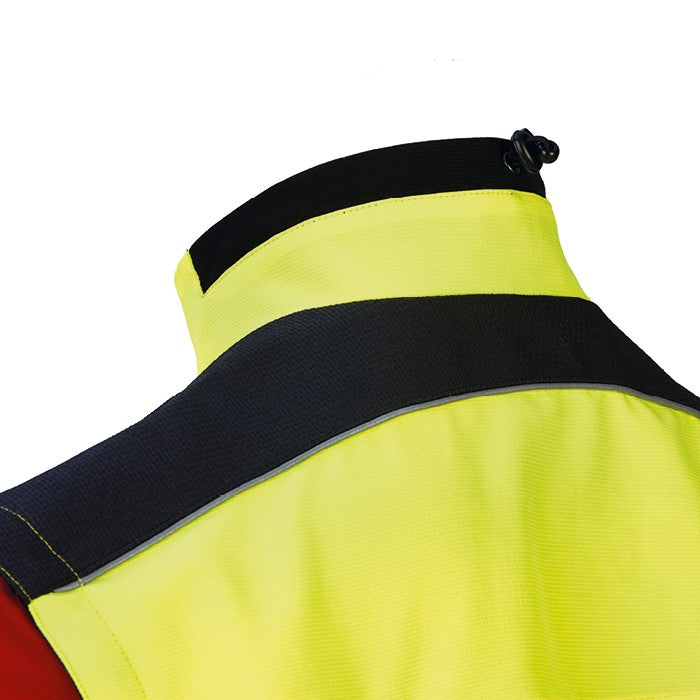 Rückseite Kragen PSS Funktionsjacke X-treme Vario rot/gelb