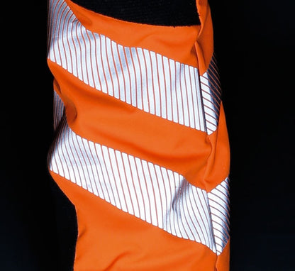 Detailansicht Reflektoren PSS Schnittschutzhose X-treme Air EN ISO 20471 orange