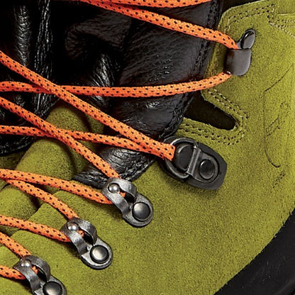 Schnürung im Detail PSS Schnittschutzschuh Perfekt GTX grün