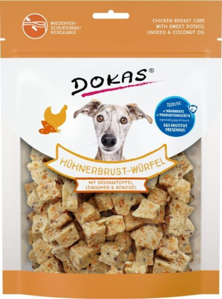 Dokas Hühnerbrust-Würfel 150g