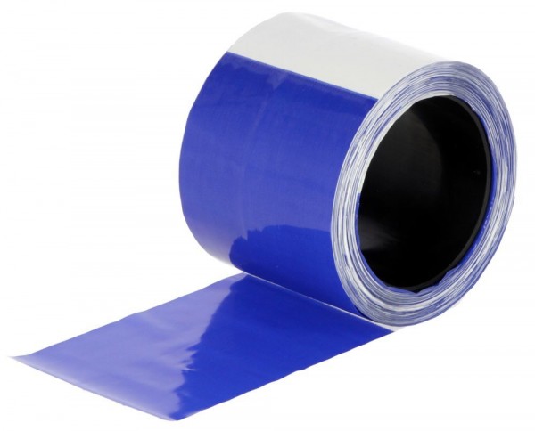 Herdenschutzband blau/weiß 80mm, Länge: 100m