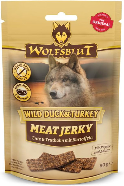 Wolfsblut Meat Jerky Wild Duck & Turkey 80g