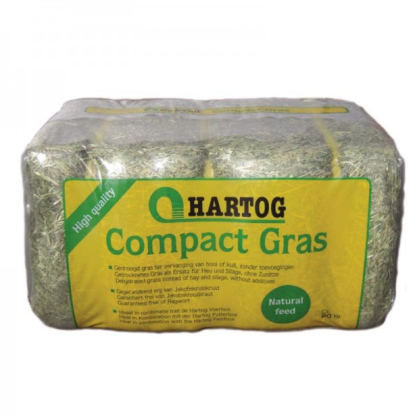 Hartog Compact Gras 18kg - getrocknetes Gras, Ersatz für Raufutter