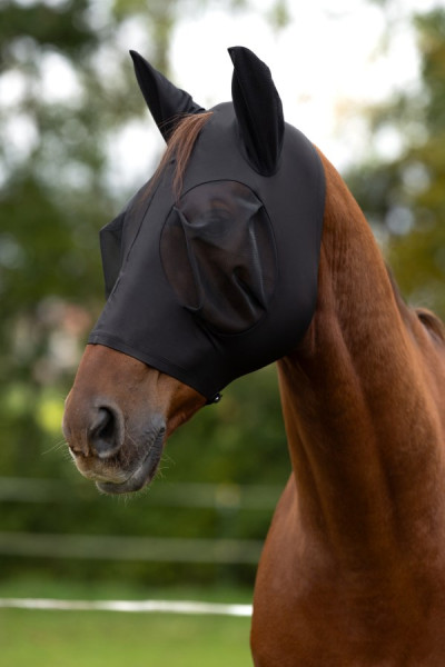 Fliegenschutzmaske FinoStretch Zipper, schwarz Cob