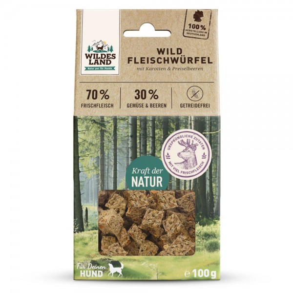 Wildes Land Fleischwürfel Wild 100g