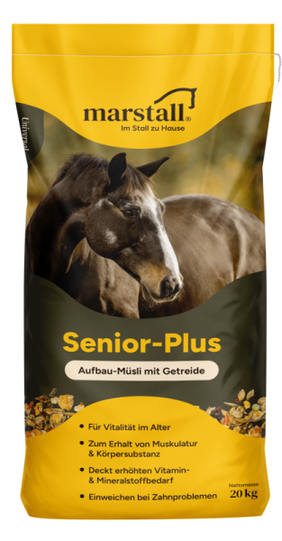 marstall Senior Plus 20kg - Premium-Müsli für die bedarfsgerechte Fütterung älterer Pferde