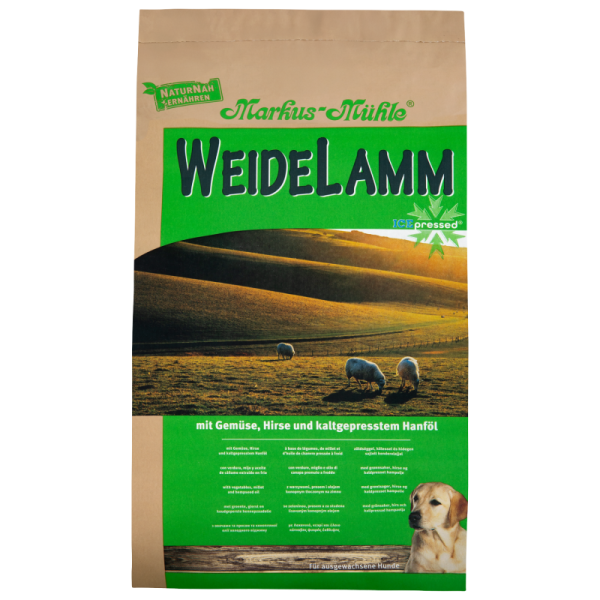 Markus Mühle WeideLamm 15kg - Hundetrockenfutter für ausgewachsene Hunde