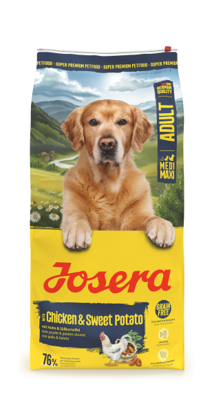 Josera H Medi/Maxi Adult Chicken & Sweet Potato 12,5kg - getreidefreies Trockenfutter für mittlere u
