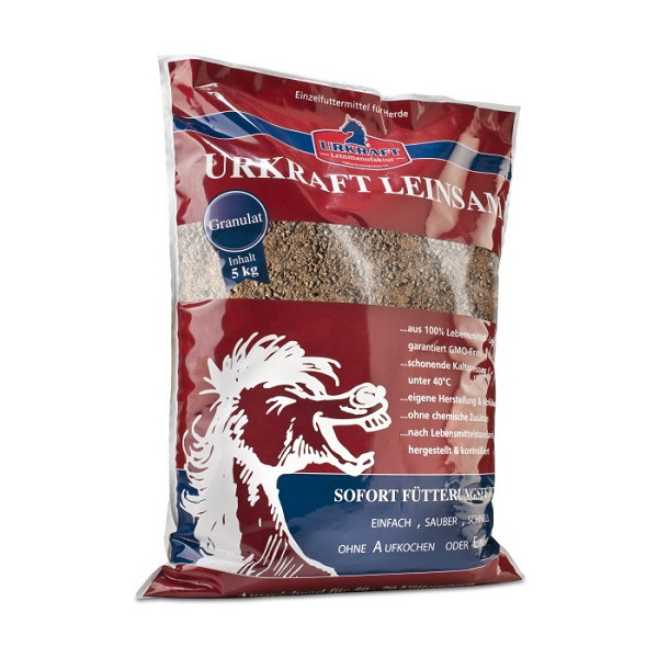 Urkraft Leinsamen Granulat 25kg - Ergänzungsfutter für Pferde in Lebensmittelqualität