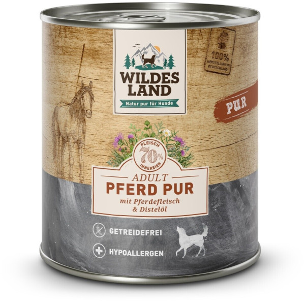 Wildes Land PUR Adult Pferd mit Distelöl 800g