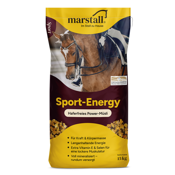 marstall Sport-Energy 15kg - haferfreies Sport-Müsli für Kraft & Körpermasse
