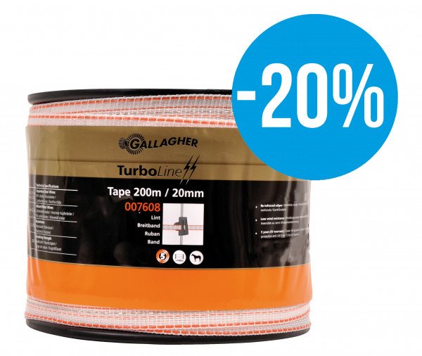 Gallagher TurboLine Breitband 20mm 200m weiß