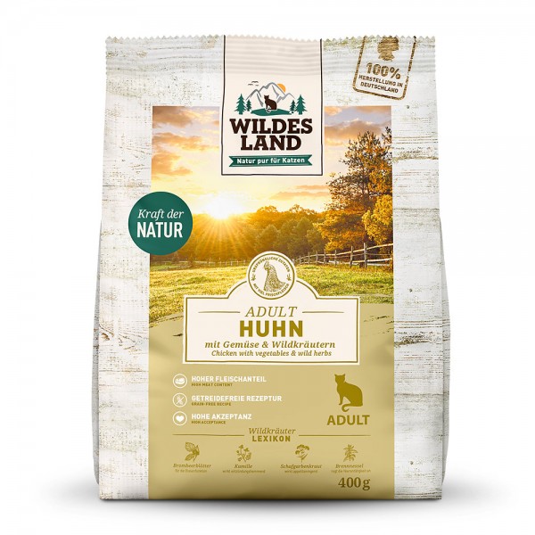 Wildes Land Classic Adult Huhn mit Gartengemüse 400g