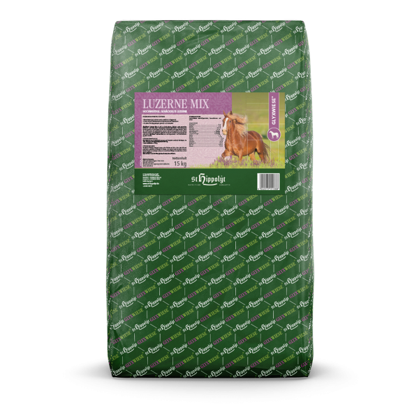 St. Hippolyt Glyx-Wiese Luzerne Mix 15kg - gehäckselte Luzerne mit Ölen
