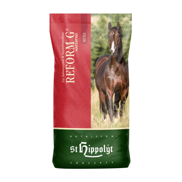 St. Hippolyt Reformmüsli "G" 20kg - ausgewogener Mix für temperamentvolle Pferde