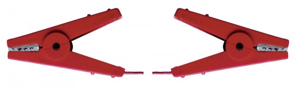 Zaunverbindungskabel mit 2 Krokodilklemme rot, 60cm
