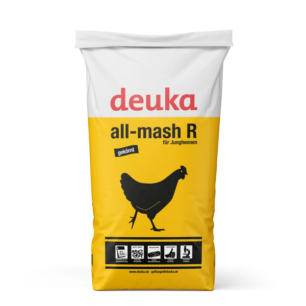 Deuka all-mash R gekörnt ohne Cocci 25kg - Kükenreifefutter ohne Kokzidiostatikum