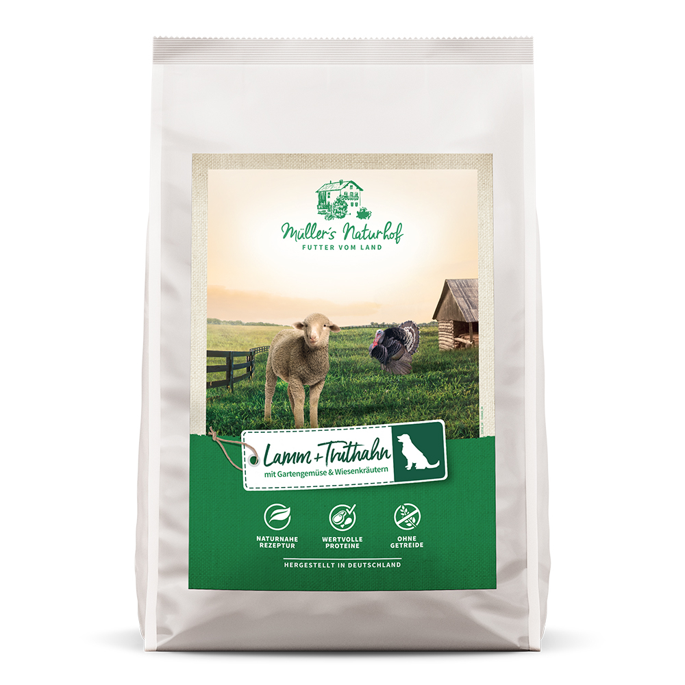 Mller's Naturhof Lamm und Truthahn Getreidefrei | getreidefrei |  Hundefutter trocken | Hundefutter | Hund | Tierbedarf | NLTGEN