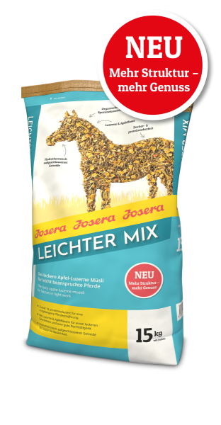 Josera Pferd Leichter Mix 15kg - mineralisiertes und haferfreies Müsli für Pferde